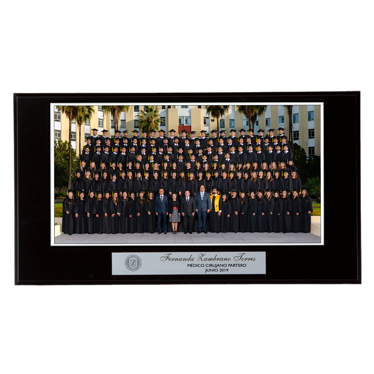 Modelo 20 - Foto 9x17" con placa plateada y base negra