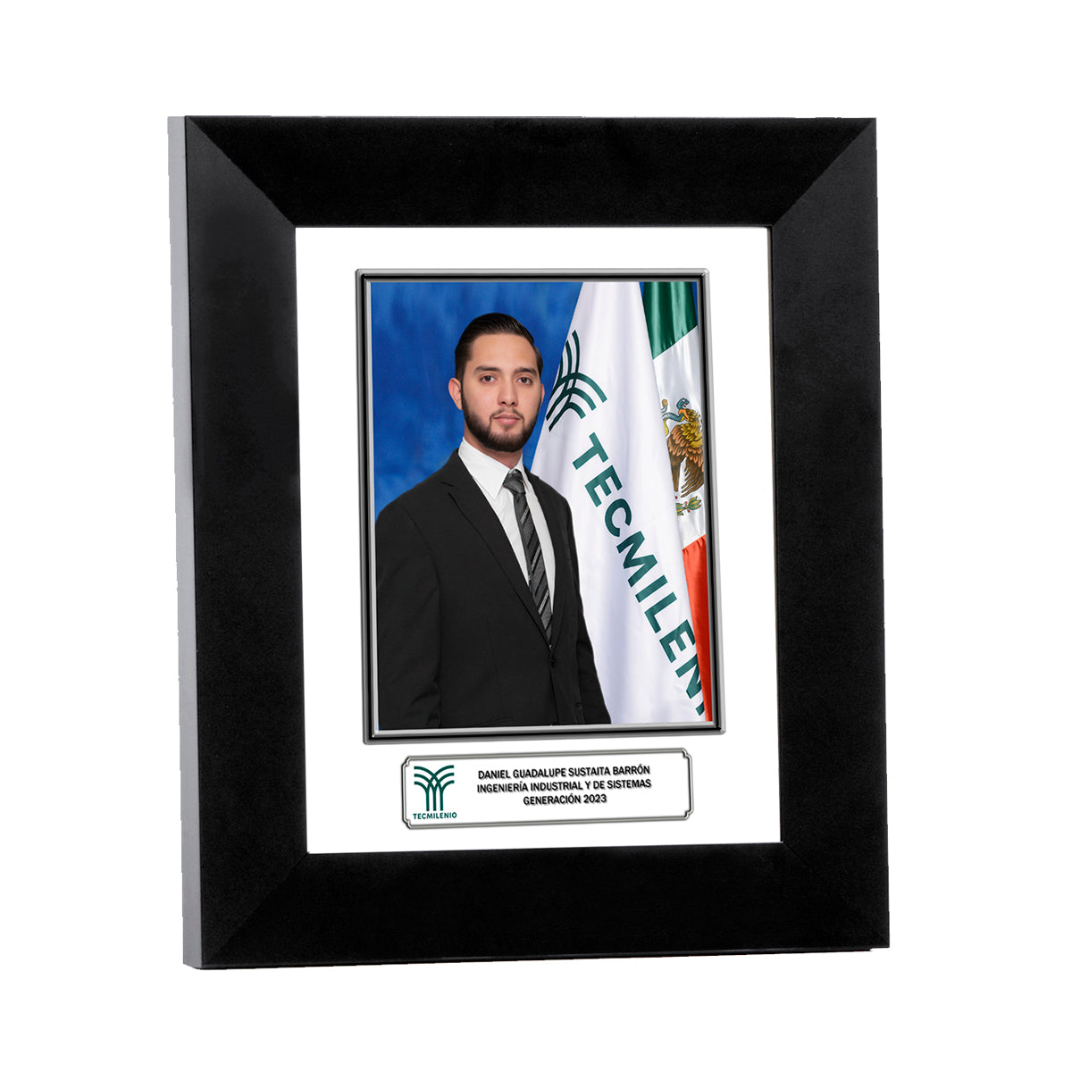 Modelo 23 - Foto 8x10" con texto personalizado y marco negro