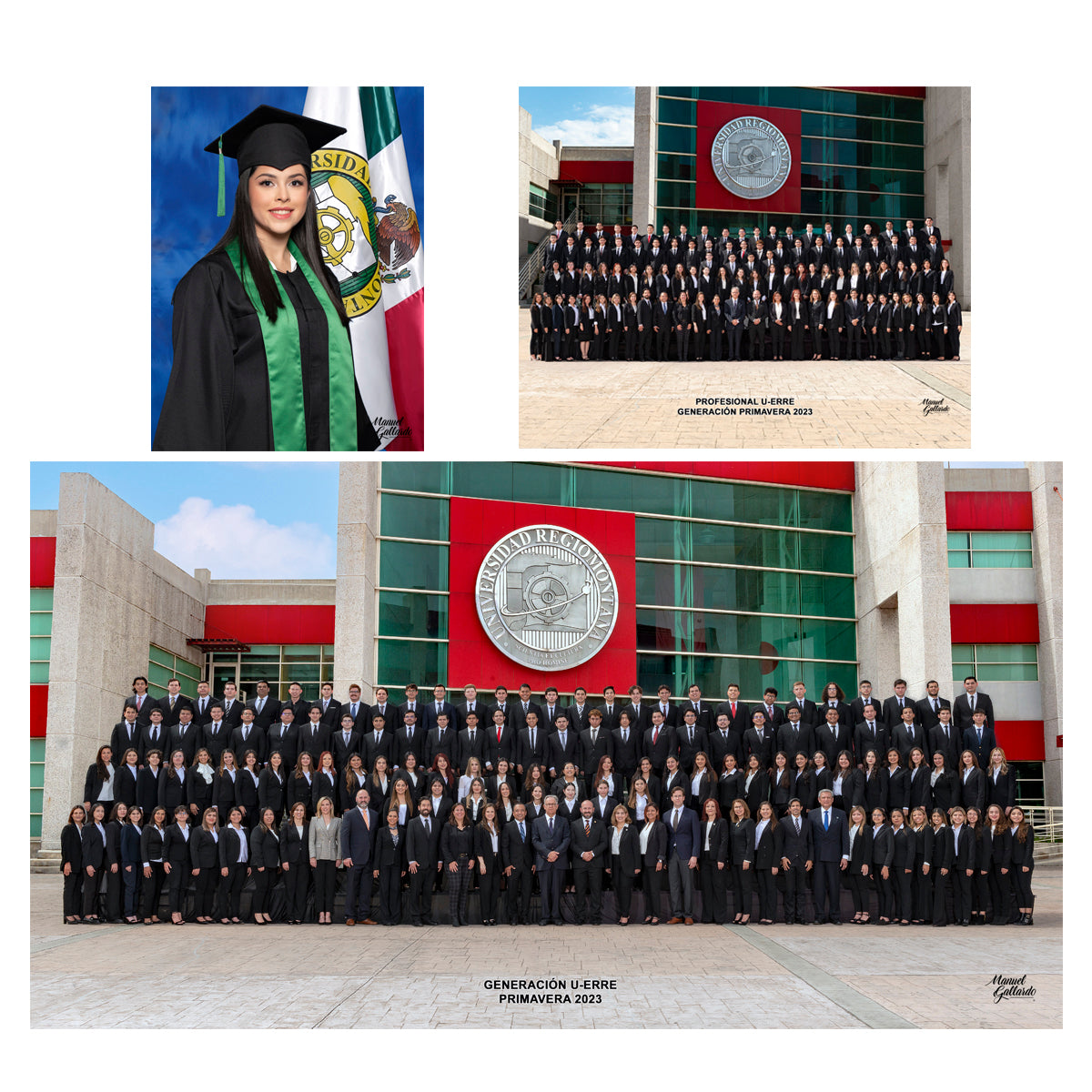 Paquete A - Foto general 11x20’’, foto de división 8x10’’ y foto individual con toga 6x8’’