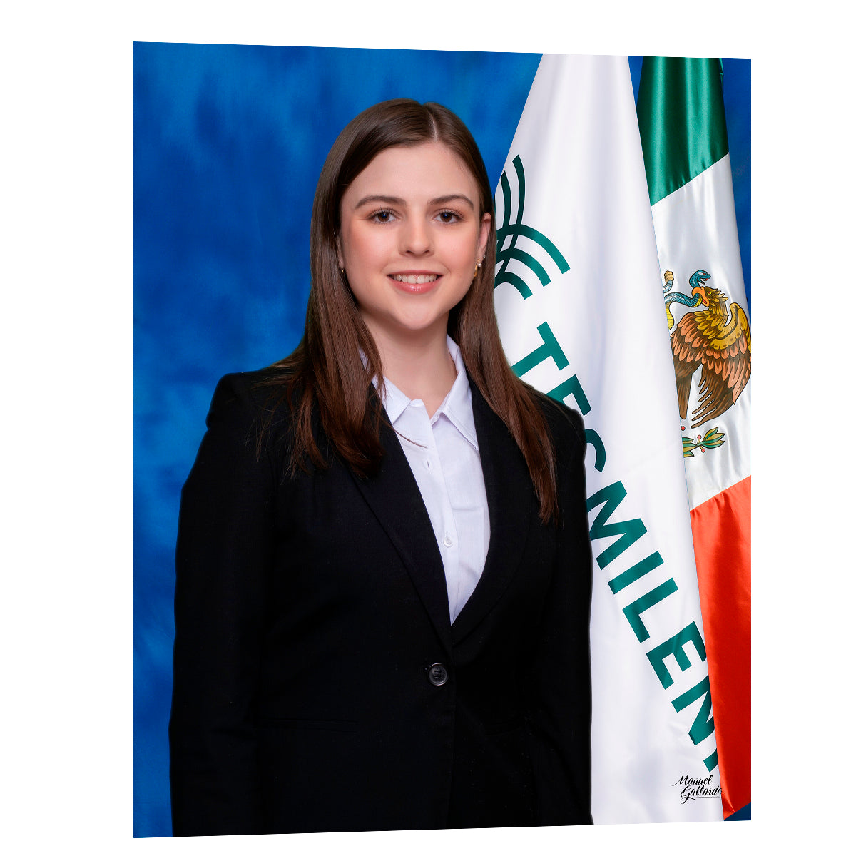 Foto impresa 8x10'' con banderas