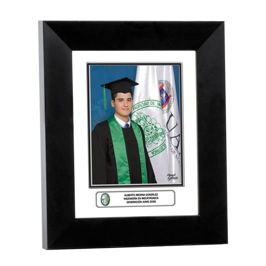 Modelo 23 - Foto 8x10" con texto personalizado y marco negro